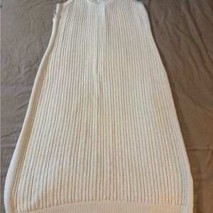 Banana Republic Cream Cable Chunky Knit Sweater Tank Dress